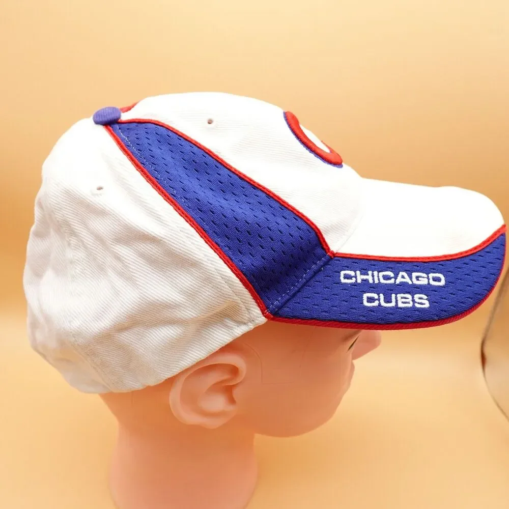 Chicago Cubs Hat Cap Strap Back White Blue Red Mens MLB Baseball One Size